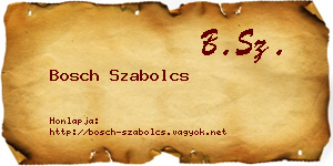 Bosch Szabolcs névjegykártya